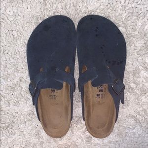Navy Blue Boston Birkenstocks size 38 Regular